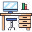 Estacao De Trabalho Bancada Mesa De Trabalho Ícone