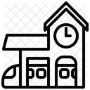 Estacao Ferroviaria Ferrovia Trem Transpoert Parada Ícone