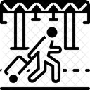 Estacao Ferroviaria Externa Passageiro Plataforma Ícone