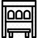 Onibus Estacionamento Suporte Ícone