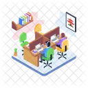 Lugar De Trabajo Oficina Estacion De Trabajo De Oficina Icono