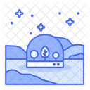 Estacion Espacial Base Habitat Icono