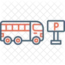 Estacionamento de ônibus  Ícone