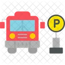 Estacionamento de ônibus  Ícone