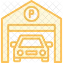 Estacionamento Duotone Linha Icone Ícone