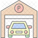 Estacionamento Linear Cor Icone Ícone