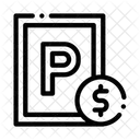 Estacionamento Taxa Carro Ícone