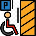 Estacionamiento Accesible Para Sillas De Ruedas Accesible Para Discapacitados Estacionamiento Para Discapacitados Icono