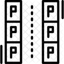 Estacionamiento En Paralelo Estacionamiento En La Calle Uno Al Lado Del Otro Icono