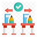 Estaciones De Trabajo Separadas Estacion De Trabajo Trabajo Separado Icono