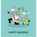 Feliz Temporada Navidad Icono