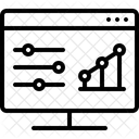 Estadistica Grafico Monitor Icono