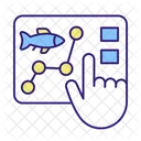 Estadística de pesca  Icono