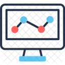 Estadistica En Linea Analisis Negocios Icono