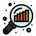 Estadisticas De Busqueda Ampliacion De Graficos Analisis De Graficos Icono