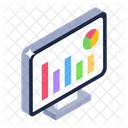 Estadisticas En Linea Analisis En Linea Infografias Comerciales Icono