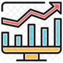 Estadisticas En Linea Infografia En Linea Analisis Web Icono