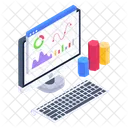 Estadisticas Web Infografia Web Datos En Linea Icono