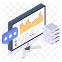 Estadisticas Web Infografia Web Datos En Linea Icono