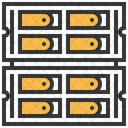 Bastidor Servidor Base De Datos Icono