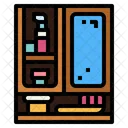Estante con espejo  Icono