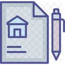 Estate Contract Home Loan Application Mortgage Papers Icon