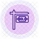 Estate Signage Line Icon Icon