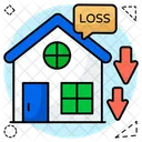 Estate Value Down Home Value House Value Icon