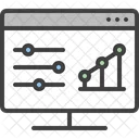 Estatistica Grafico Monitor Ícone