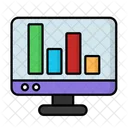 Estatistica On Line Analise Negocios Ícone