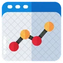 Dados De Negocios Grafico De Polilinhas Analise De Dados Ícone
