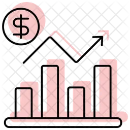 Estatísticas de crescimento comercial  Ícone