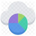 Estatisticas De Nuvem Grafico De Pizza De Nuvem Nuvem Ícone