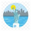 Estatua Da Liberdade Nova York Estados Unidos Ícone