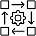 Fluxo De Trabalho Estrutura Esquema Icon