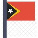 Este Timor Bandera Icono