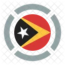 Este Timor Bandera Icono