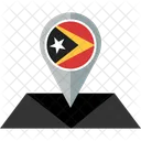 Este Timor Bandera Icono