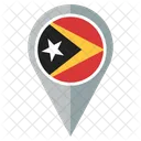 Este Timor Bandera Icono