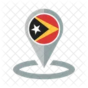 Este Timor Bandera Icono