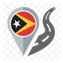 Este Timor Bandera Icono