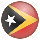 Este Timor Bandera Icono