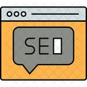 SEO Servico De SEO Marketing On Line Ícone