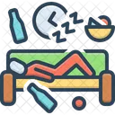 Estilo De Vida Dormir Bebado Ícone