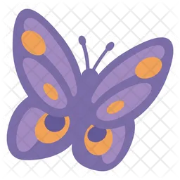 Estilo diferente de linda mariposa morada  Icono