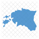 Estonia Map  Icon