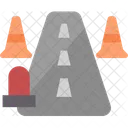 Estrada Emergencia Cone Ícone