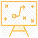 Icone De Linha Duotonica De Estrategia Ícone