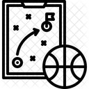 Estrategia De Basquete Conselho De Estrategia Basquete Ícone