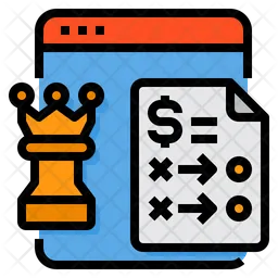 Estrategia de negocios en línea  Icono